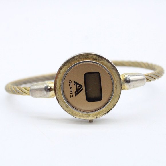 Vintage Advance Digital Watch Women Gold Tone Stainless Steel Bracelet Retro 80s - Picture 5 of 8